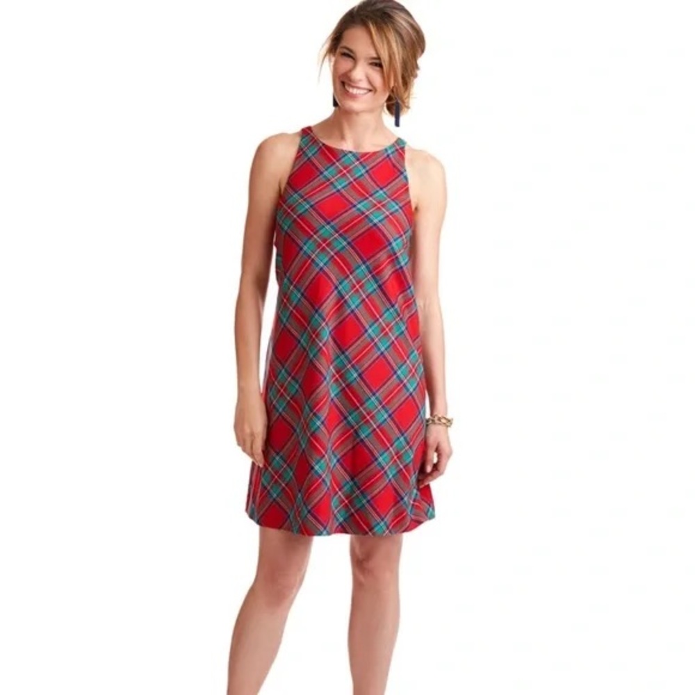 Vineyard Vines Jolly Plaid Shift Dress
